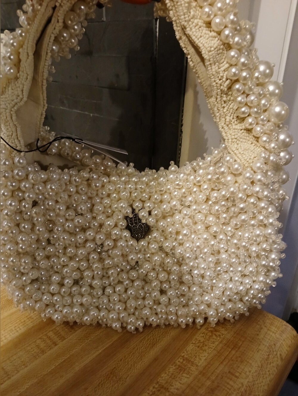 Kurt Geiger NWT Pearl & Rhinestones Shoulder Bag & Dustbag - Picture 7 of 8